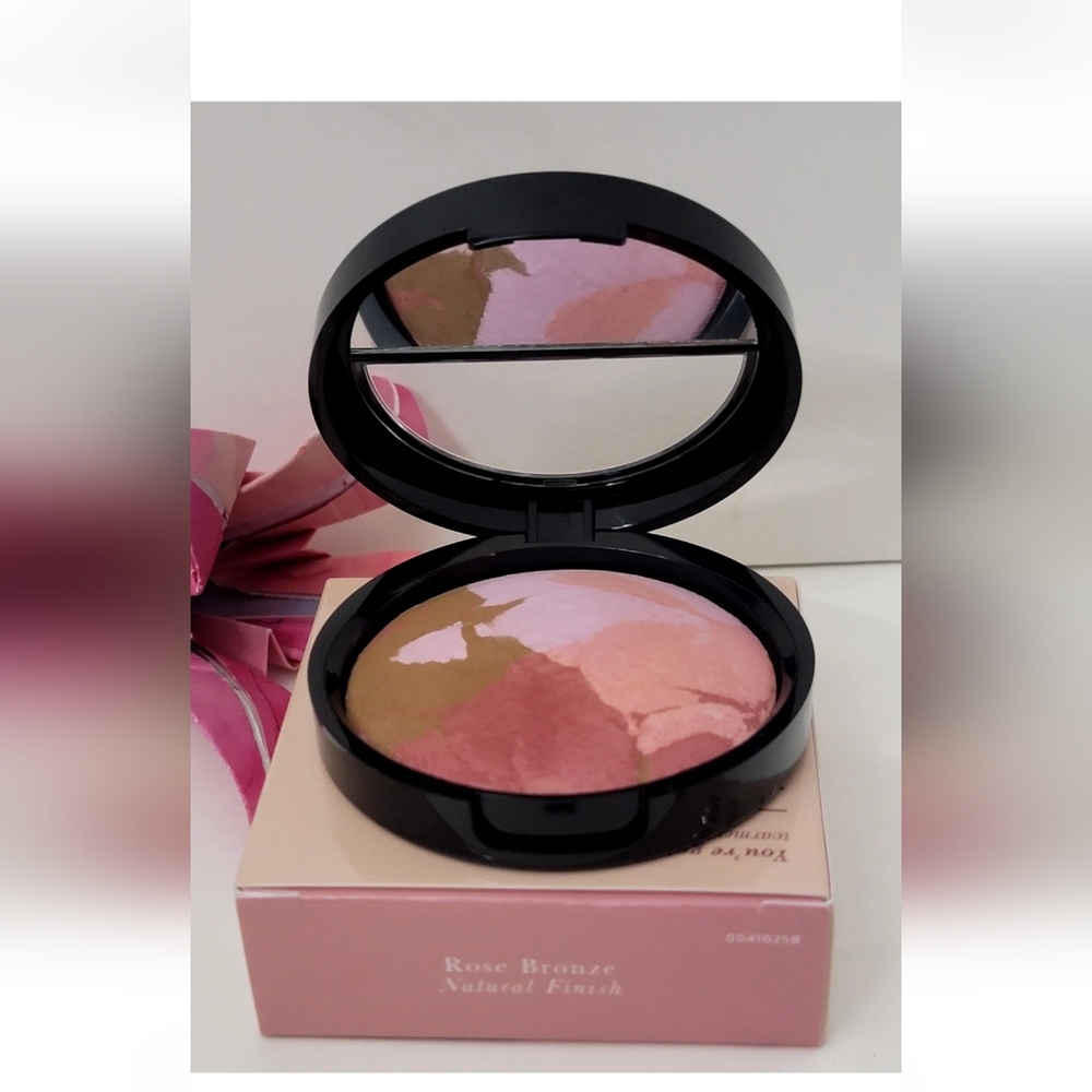 LAURA GELLER BAKED BLUSH-N-BRONZE MARBLEIZED 2-in-1 ROSE BRONZE 0.3 oz New
